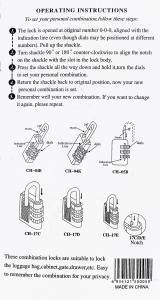 Resettable Combination Padlock Numeric 3 Digit